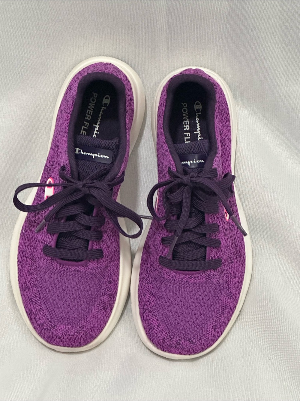 Champion Women's Purple Knit Lace-Up Athletic Sneakers Size 6:5